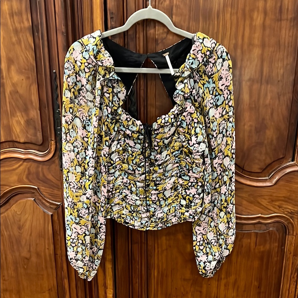 Free People Floral Print Women's Top - Multicolor - Picture 3 of 6